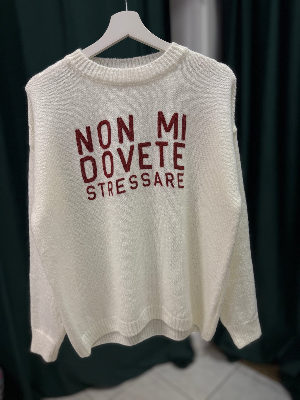 Non mi dovete sweater one size