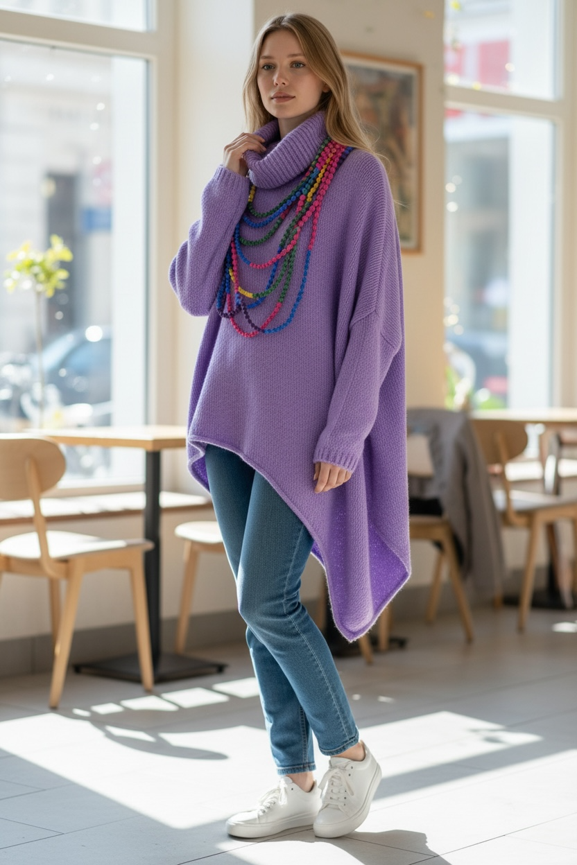 Purple sweater one size