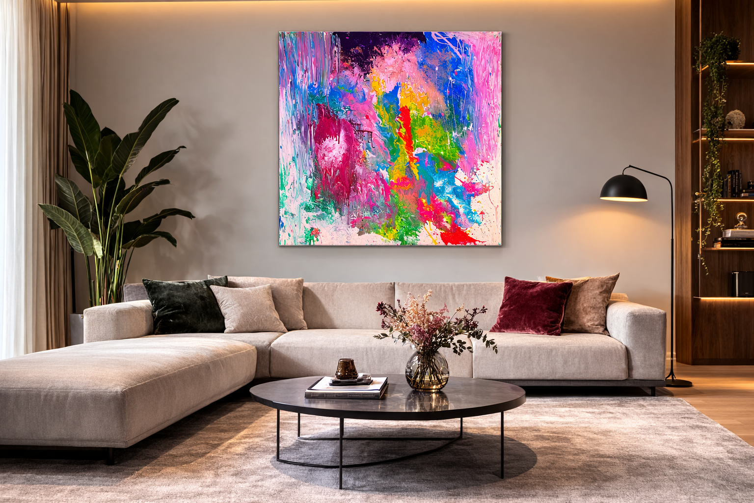 Cosmic Bloom 150x150cm