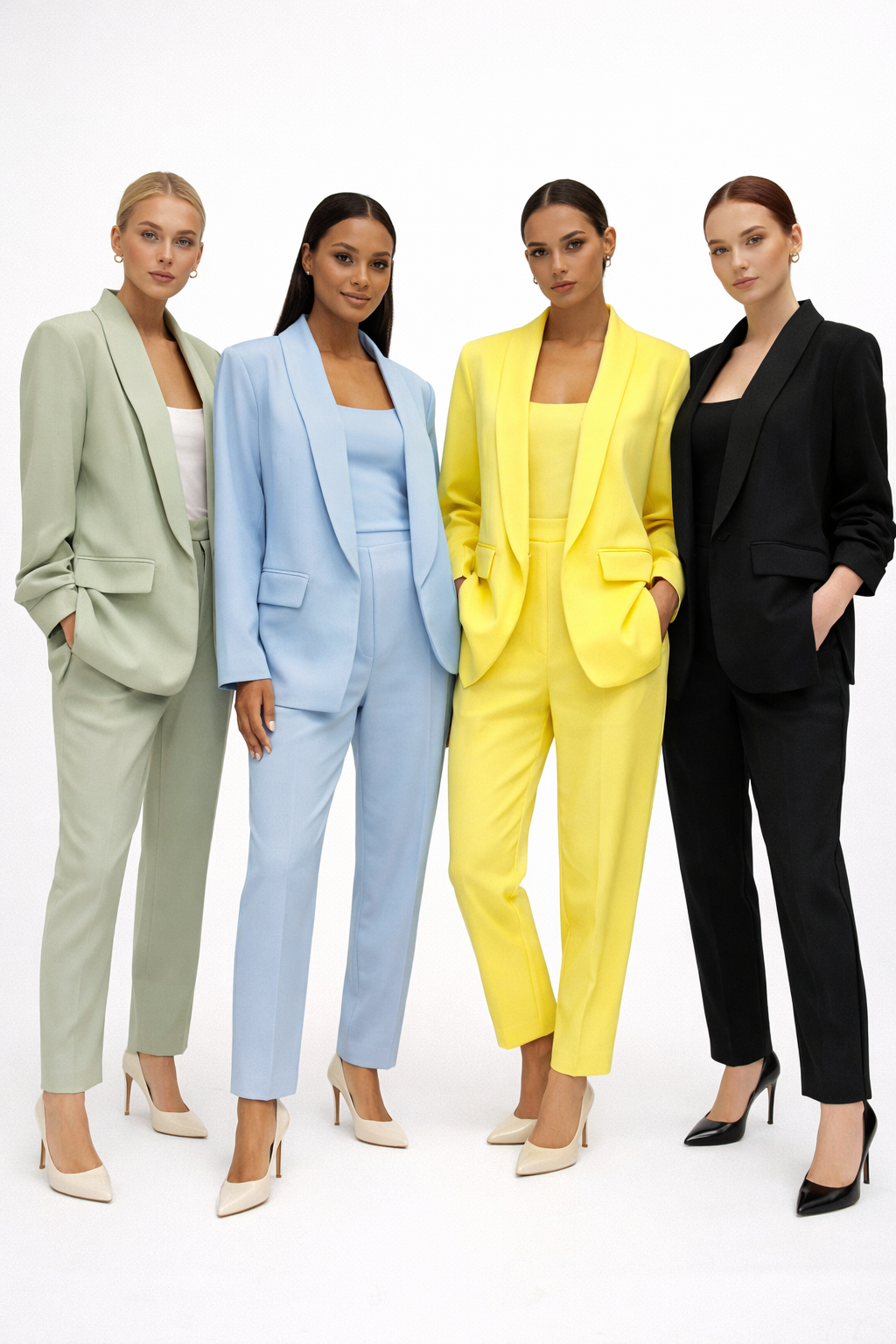 Elegantný kostym zelený