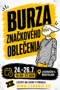 BURZA ZNAČKOVÉHO OBLEČENIA  3 dňová vstupenka